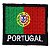 Patch Bordado Bandeira Portugal 4x4 cm - Imagem 1