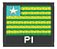 Patch Bordado Bandeiras Bandeira Piaui 4,5x5cm - Imagem 1