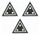 Patch Bordado Masson Triangulo Kit Com 3 2x2cm - Imagem 1