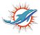 Patch Bordado Esportes Nfl Miami Dolphins 8x4cm - Imagem 1