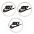 Patch Bordado Marcas Kit 3 Nike Logo Com Nike 7x7cm - Imagem 1