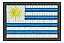 Patch Bordado Bandeiras Bandeira Uruguai 8x5cm - Imagem 1