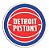 Patch Bordado Esportes Nba Detroit Pistons 8,5x8,5cm - Imagem 1