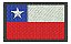 Patch Bordado Bandeiras Bandeira Chile 8x5cm - Imagem 1