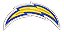 Patch Bordado Esportes Nfl Los Angeles Chargers 8x4cm - Imagem 1