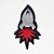 Patch Bordado Cartoons Rocket Pequeno 4,2x7cm - Imagem 1
