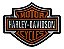 Patch Bordado Harley Davidson Logo Laranja 10x7,8cm - Imagem 1