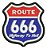 Patch Bordado Placas Route 666 Highway To Hell 5,8x6cm - Imagem 1