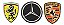 Patch Bordado Marcas Personalizado Mercedes Ferrari Porsche 3,5x3,5cm - Imagem 1
