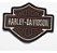 Patch Bordado Harley Davidson Logo Marron 8x6,3cm - Imagem 1