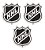 Patch Bordado Esportes Kit 3 Nhl Logo Hockey 3,5x4cm - Imagem 1