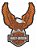 Patch Bordado Harley Davidson Aguia Tradicio 34x25cm - Imagem 1
