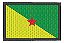 Patch Bordado Bandeiras Bandeira Guiana Francesa 6x4cm - Imagem 1