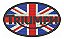 Patch Bordado Triumph England Oval 30x18cm - Imagem 1