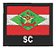 Patch Bordado Bandeiras Bandeira Santa Catarina 4,5x4cm - Imagem 1