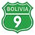 Patch Bordado Placas Bolivia 9 6x6cm - Imagem 1