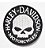 Patch Bordado Harley Davidson Skull 8x8cm - Imagem 1