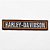 Patch Bordado Harley Davidson Tarjeta Laranja 14x3cm - Imagem 1