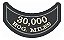 Patch Bordado Harley Davidson Mileage 30000 Hog Harley Davidson 7,7x4,8cm - Imagem 1
