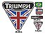 Patch Bordado Triumph Kit 5 Triumph Classic Color And Black Tph013 28x25cm - Imagem 2