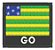 Patch Bordado Bandeiras Bandeira Goias 4,5x4cm - Imagem 1