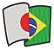 Patch Bordado Bandeiras Bandeira Brasil E Japão 7x6cm - Imagem 1