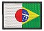 Patch Bordado Bandeiras Bandeira Brasil E Japão 6x4cm - Imagem 1