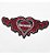 Patch Bordado Harley Davidson Coracao Verm 12x5,2cm - Imagem 1