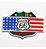 Patch Bordado Placas Historic Rout 66 10x7,1cm - Imagem 1