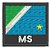 Patch Bordado Bandeiras Bandeira Mato Grosso Do Sul 4,5 4,5x4cm - Imagem 1