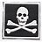 Patch Bordado Caveiras Caveira Pirata 8x8cm - Imagem 1