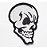 Patch Bordado Caveiras Caveira Bad Skull 5,6x8cm - Imagem 1