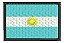Patch Bordado Bandeiras Kit 5 Bordado Bandeiras Arg, Uru, Ms, Df, Go, 7x5cm - Imagem 1