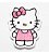 Patch Bordado Cartoons Hello Kitty 5,4x6,5cm - Imagem 1
