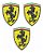 Patch Bordado Carros Kit 3 Ferrari 2,5x3,5cm - Imagem 1