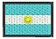 Patch Bordado Bandeiras Bandeira Argentina 8x5cm - Imagem 1