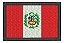 Patch Bordado Bandeiras Bandeira Peru 8x5cm - Imagem 1