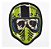 Patch Bordado Caveiras Caveira Capacete Cross 6,2x8cm - Imagem 1