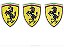 Patch Bordado Carros Kit 3 Bordados Ferrari 3,6x5cm - Imagem 1