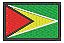 Patch Bordado Bandeiras Bandeira Guiana 6x4cm - Imagem 1