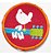 Patch Bordado Música Woodstock 7x7cm - Imagem 1