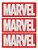 Patch Bordado Cartoons Kit 3 Marvel Logo 7x2,9cm - Imagem 1
