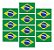 Patch Bordado Bandeiras Bandeira Brasil 10 Peças 4,5x3cm - Imagem 2