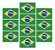 Patch Bordado Bandeiras Bandeira Brasil 10 Peças 4,5x3cm - Imagem 1