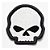 Patch Bordado Harley Davidson Caveira Skull Br 8x8cm - Imagem 1