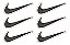 Patch Bordado Marcas Kit 6 Nike Logo 7x2,8cm - Imagem 1
