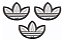 Patch Bordado Marcas adidas Logo Antigo Flor 2x1,5cm - Imagem 1