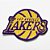 Patch Bordado Marcas Los Angeles Lakers 8x5,6cm - Imagem 1