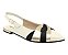 Sapatilha Piccadilly Sling Back Ana Off White e Preta 274089 - Imagem 1