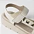 Sandália Papete Feminina Piccadilly Widefit Gabriela Off White 486004 - Imagem 5